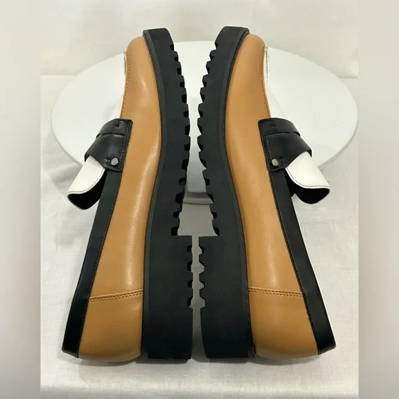 Franco Sarto - Women’s Loafers in Black, White, and Tan - Picture 10 of 15